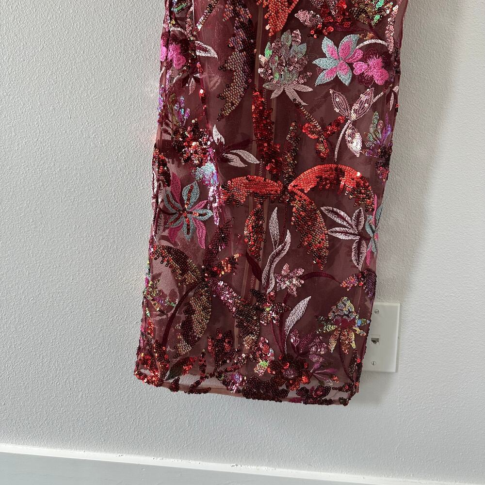 Bronx and Banco DAHLIA LEON EMBROIDERED EVENING DRESS New US 4 - Picture 3 of 12